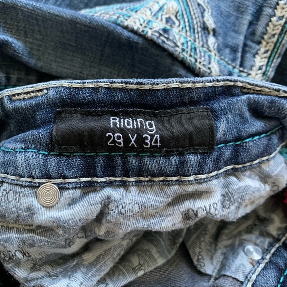 Rock & Roll riding blue jeans size 29x34 - Picture 10 of 12